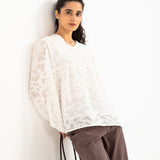 JACQUARD PEPLUM TOP
