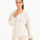 STRIPED TOP SLEEVE DETAIL