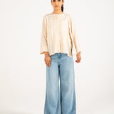 PLEATED BUTTONDOWN TOP
