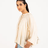PLEATED BUTTONDOWN TOP