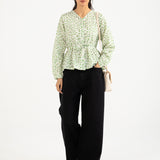 V-NECK TOP WITH FRONT TIE DETAIL