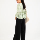 V-NECK TOP WITH FRONT TIE DETAIL