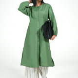 LONG DRESS WITH SLEEVE DETAIL