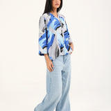 V-NECK PRINTED TOP