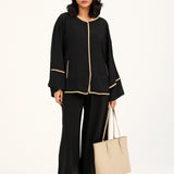 CONTRAST BUTTON DOWN TOP