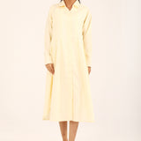 BUTTON DOWN PANELLED DRESS