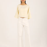 CROPPED TOP WITH WIDE SLEEVES