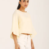 CROPPED TOP WITH WIDE SLEEVES