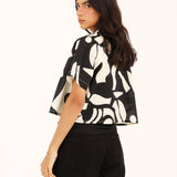 PRINTED CROPPED TOP