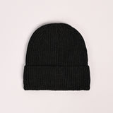 WOOL BEANIE WITH INSIDE FUR