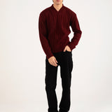 RELAXED FIT CABLE KNIT SWEATER