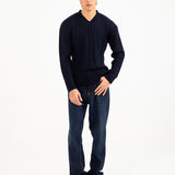 RELAXED FIT CABLE KNIT SWEATER