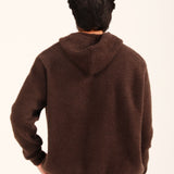 BOXY FIT BRUSHED WOOL BLEND SWEATER