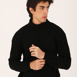 RELAXED FIT HIGH NECK SWEATER