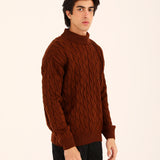 RELAXED FIT HIGH NECK SWEATER