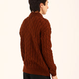 RELAXED FIT HIGH NECK SWEATER