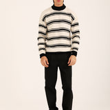 RELAXED FIT MOCK NECK SWEATER