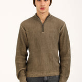 RELAXED FIT MOCK NECK SWEATER