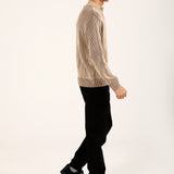RELAXED FIT MOCK NECK SWEATER