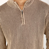 RELAXED FIT MOCK NECK SWEATER