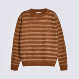 CREW NECK STRIPED SWEATER