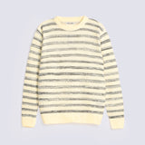 CREW NECK STRIPED SWEATER
