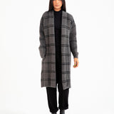 KNITTED JACQUARD LONG CARDIGAN