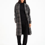 KNITTED JACQUARD LONG CARDIGAN