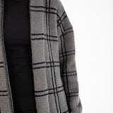 KNITTED JACQUARD LONG CARDIGAN