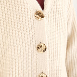 CASHMERE HANDFEEL CHUNKY KNIT CARDIGAN
