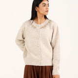 CASHMERE HANDFEEL EMBELLISHED CARDIGAN
