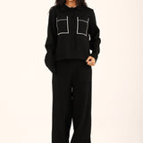 SOFT KNIT CONTRAST CARDIGAN