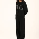 SOFT KNIT CONTRAST CARDIGAN