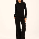 KNIT TOP WITH SLEEVE DETAIL