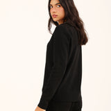 BUTTON DOWN EMBELLISHED SWEATER