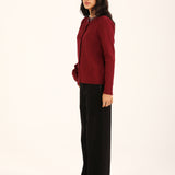 BUTTON DOWN EMBELLISHED SWEATER