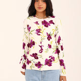 FLORAL PRINTED SWEATER