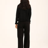 RUFFLED CROPPED CARDIGAN