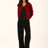 TEXTURED CROPPED CARDIGAN