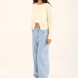 TEXTURED CROPPED CARDIGAN