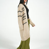 LONG JACQUARD KNIT CARDIGAN