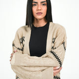 LONG JACQUARD KNIT CARDIGAN