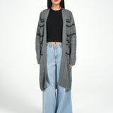 LONG JACQUARD KNIT CARDIGAN