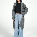 LONG JACQUARD KNIT CARDIGAN