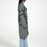 LONG JACQUARD KNIT CARDIGAN