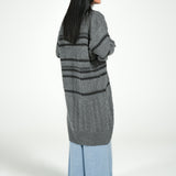 LONG JACQUARD KNIT CARDIGAN