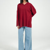 V-NECK OVERSIZED JUMPER