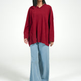 V-NECK OVERSIZED JUMPER