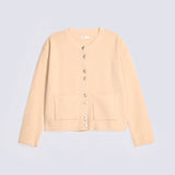 PLUSH CARDIGAN WITH BUTTON DETAIL