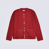 PLUSH CARDIGAN WITH BUTTON DETAIL